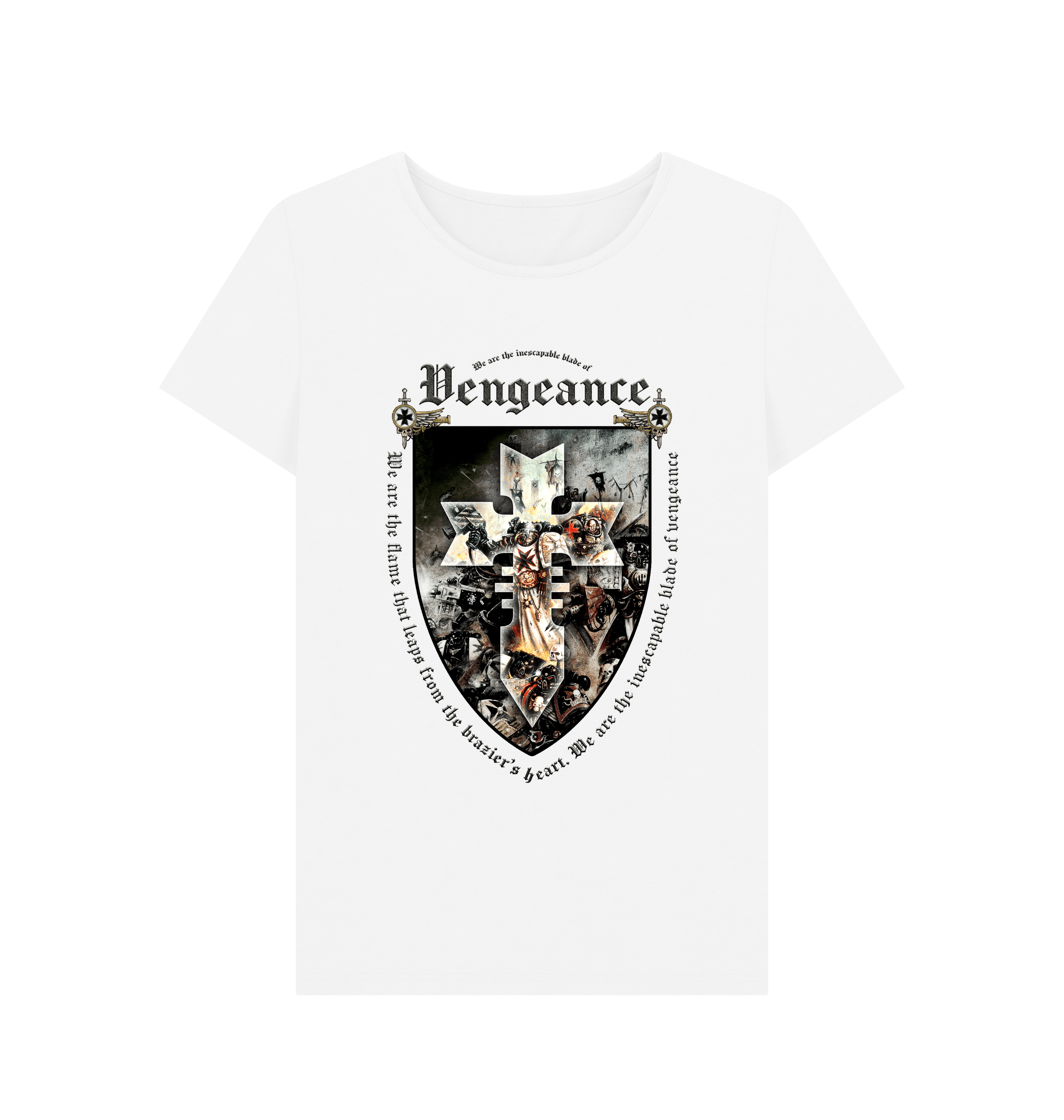 White Black Templars: Vengeance Fitted T Shirt